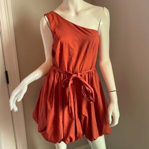 TCEC One Shoulder Rust Dress size L